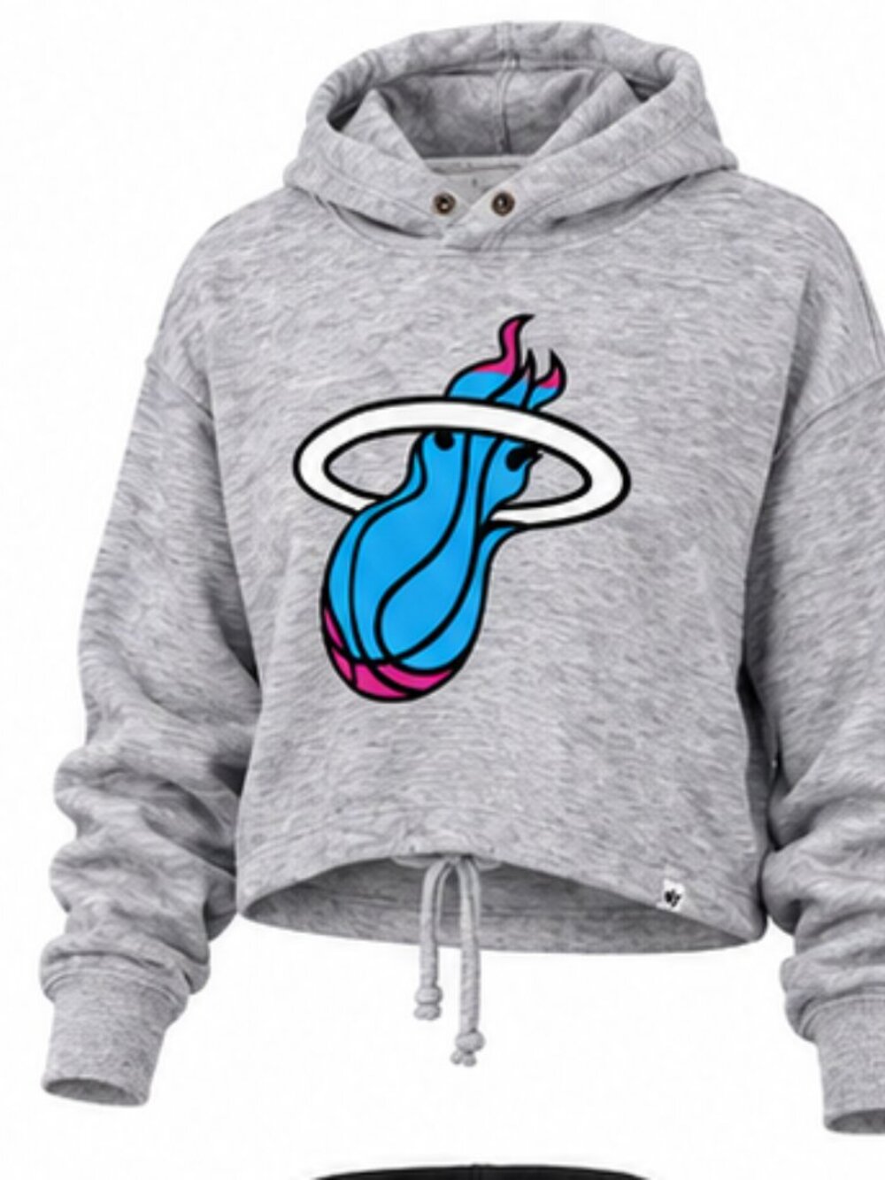 '47 Miami Heat City Edition Cropped Hoodie Women's S Relay Grey NBA NWT